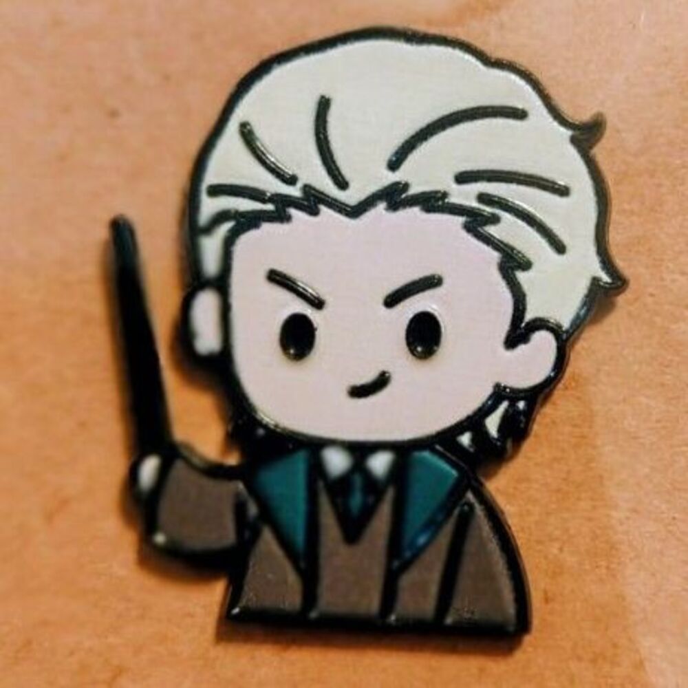 Draco Malfoy Chibi Enamel Pin - Wizard School Collectible